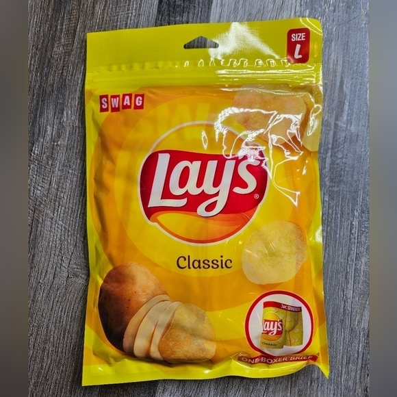 SWAG Snack Aisle Boxers Men's Large NEW Lay's Potato Chips - Picture 1 of 4